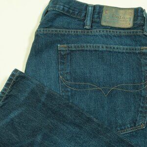 Polo Ralph Lauren The Hampton Jeans Mens 40 Blue Relaxed Straight Fit Denim